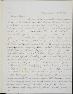 Thumbnail for Letter from Stephen Symonds Foster, Webster, [Massachusetts], to Samuel May, 1851 Aug[ust] 18