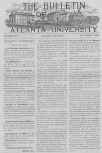 The Bulletin of Atlanta University, November 1896 no. 77, Atlanta, Georgia