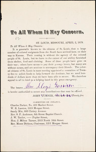 Thumbnail for Letter from John Turner, St. Louis, [Missouri], to William Lloyd Garrison, 1879 April 2