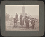 [Civil War veterans of the 143rd New York Infantry Regiment at monument to the 12th and 44th New York Infantry Regiments, Gettysburg, Pennsylvania]