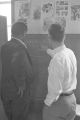 Young man from Bessemer High School discussing a math problem with his tutor in the basement of St. Paul's Lutheran Church in Birmingham, Alabama.