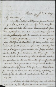 Letter to] My dear Fanny [manuscript