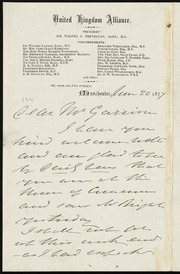 Letter to] Dear Mr. Garrison [manuscript