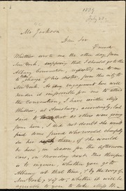 Letter to] Mr. Jackson, Dear Sir [manuscript