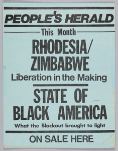 Flyer advertising the September 1977 issue of The People's Herald