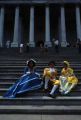 Group of people wearing traditional costumes during Bicentennial Celebration