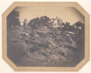 Bivouac of the 45th Illinois near the Shirley House, Vicksburg, Mississippi