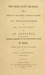 The Dred Scott decision : opinion of Chief Justice Taney