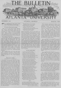 The Bulletin of Atlanta University, March 1906 no. 162, Atlanta, Georgia