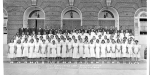 June Graduates 1939... Brown Junior High School... Scurlock, Photo. [panoramic cellulose acetate photonegative]