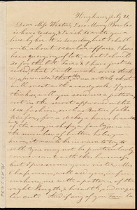 Thumbnail for Letter from Evelina A. S. Smith, Hingham, [Mass.], to Caroline Weston, July 21, [1839?]