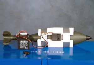 This remote controlled improvised explosive device (IED) simulator, used to train US military service personnel, is displayed in the US Army (USA) Training Support Center (TSC), USA Signal Command and Fort Gordon (USASC&FG), Fort Gordon, Georgia (GA)