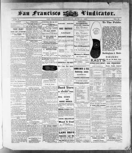 San Francisco Vindicator. (San Francisco, Cal.), Vol. 3, No. 34, Ed. 1 Saturday, June 11, 1887