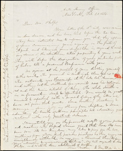 Letter from Elizur Wright, New York, to Amos Augustus Phelps, 1834 Feb[ruary] 20.