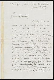 Letter to] My Dear Mr. Garrison [manuscript