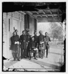 [Beaufort, S.C. Gen. Isaac I. Stevens (seated) and staff on porch of a house]