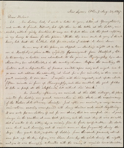 Letter from William Lloyd Garrison, New Lyme, (Ohio), to Helen Eliza Garrison, Aug. 20, 1847