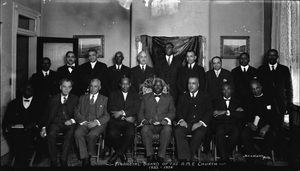 Financial Board of the A.M.E. Church -:- / 1932 - 1936 [on negative] [cellulose acetate photonegative, banquet camera format]