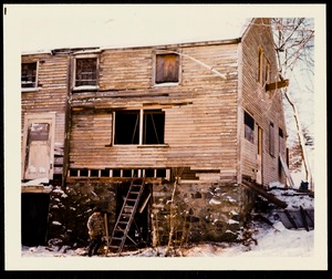 Newton photographs oversize : Allen House : 35 Webster Street / [compiled by the staff of the Newton Free Library]. - Allen House : 35 Webster Street - Exterior of Allen House During Restoration