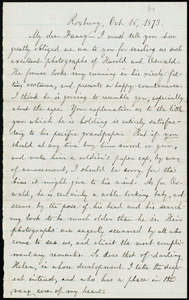 Letter from William Lloyd Garrison, Roxbury, [Mass.], to Fanny Garrison Villard, Oct. 16, 1873