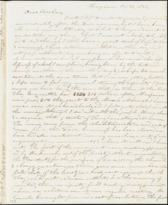 Thumbnail for Letter from Evelina A. S. Smith, Hingham, [Mass.], to Caroline Weston, Oct. 22, 1842