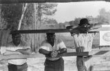 Men at a political rally in Eufaula, Alabama.