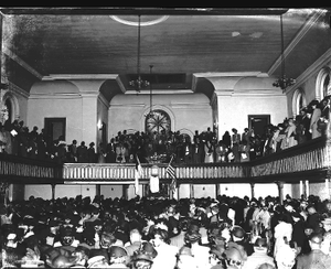 Shiloh 84th Ann. Clock Unveiling [from envelope] [acetate film photonegative]