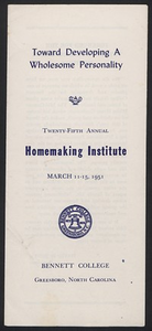 Homemaking Institute Programs: 1951-1967