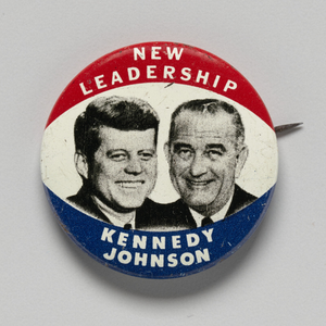 Pinback button for Kennedy - Johnson 1960 presidential campaign