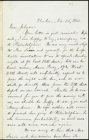 Letter to] Dear Johnson [manuscript