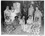 Members of the Royal 10 Social Club attending Hawaiian-themed luau party