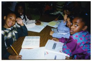 Gates Elementary Students with Books