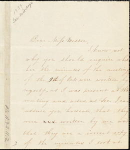 Letter from Lydia Ann Gould to Anne Warren Weston, [1839 October 9]