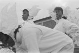 Viola Bradford on a float at George Washington Carver High School in Montgomery, Alabama, before a homecoming parade.