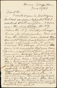 Letter from Henry Clarke Wright, Florence, [Massachusetts], to William Lloyd Garrison, [18]64 June 25