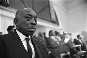 Ben "Sunshine" Owens seated at Tabernacle Baptist Church in Selma, Alabama, probably listening to Martin Luther King, Jr., speak.