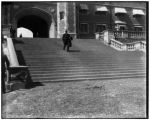 David R. Francis on Administration building steps