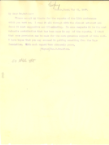 Letter from George G. Bradford to W. E. B. Du Bois