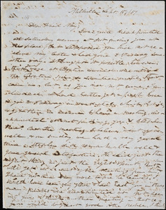 Letter from William Henry Fish, Millville, [Massachusetts], to Samuel May, [18]51 Sept[ember] 15