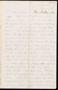 Letter from Samuel May, Jr., Leicester [Mass.], to James Miller M'Kim, Nov[ember] 16 / [18]65