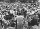 Rally at Bell Tower concerning racial issues