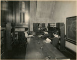 Three students in Math Library, Taylor Hall