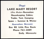 Sign for Flagg's Lake Mary Resort