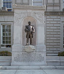 Daniel Chester French's 1902 statue of Union Army commodore George Hamilton Perkins, a hero of the U.S. Civil War, on the ground of the New Hampshire capitol (or state house as New Hampshirites call it) in Concord, New Hampshire's capital city