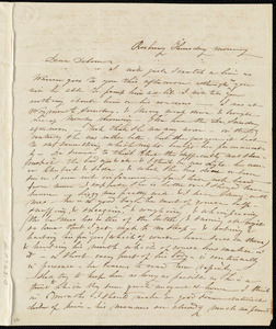 Letter from Caroline Weston, Roxbury, [Mass.], to Deborah Weston, Thursday morning, [1840?]