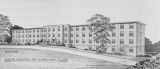 Drawing of a women's dormitory at Alabama A & M College in Normal, Alabama.