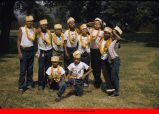 Boys saluting in Camp Gray shirts