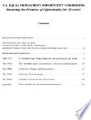 The story of the United States Equal Employment Opportunity Commission : ensuring the promise of opportunity for 35 years, 1965-2000