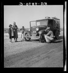 Drought refugee family from McAlester, Oklahoma. Arrived in California October 1936 to join the cotton harvest. Near Tulare, California