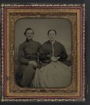 [Unidentified soldier in Union uniform and unidentified woman]